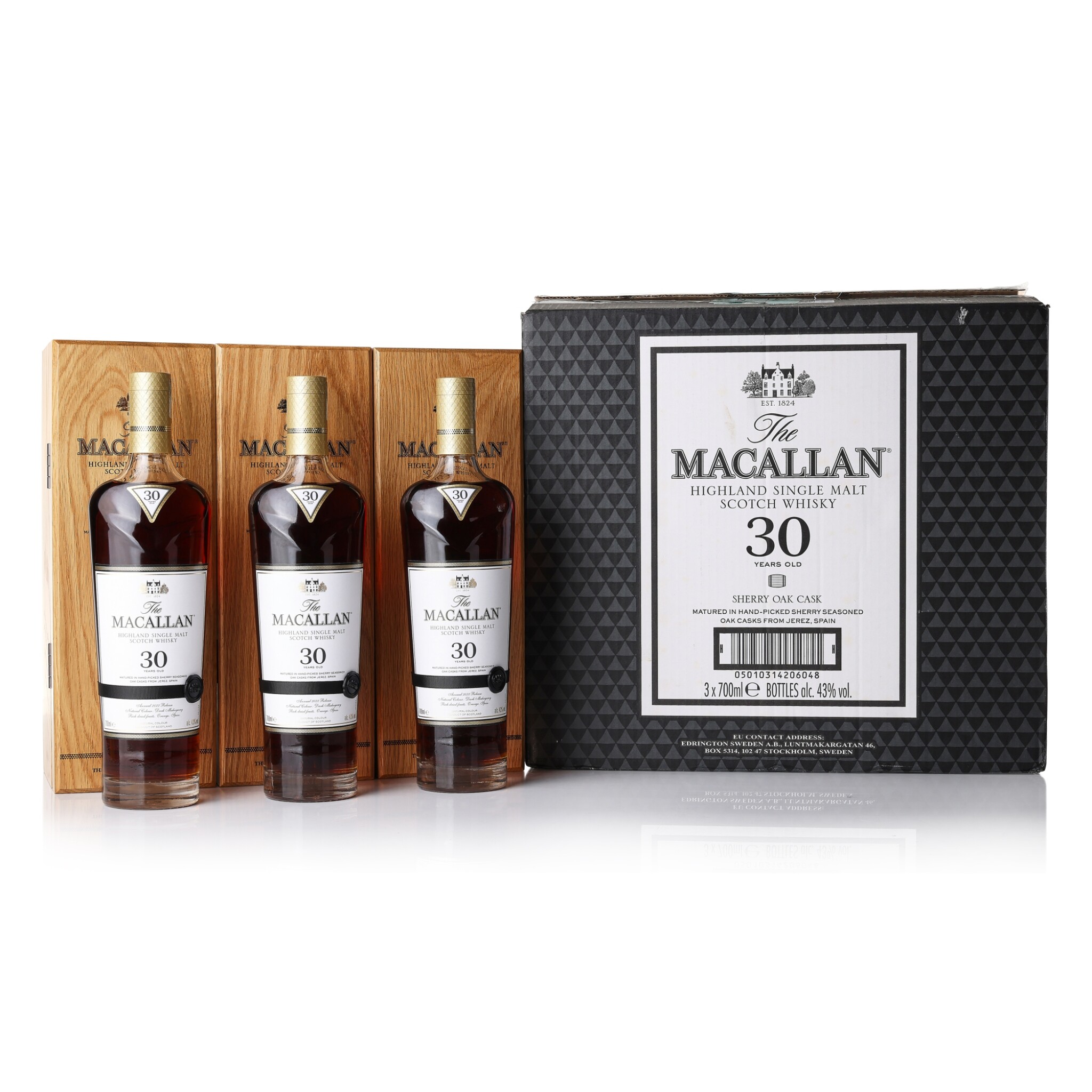 The Macallan 30 Year Old Sherry Oak 2022 Release 43.0 abv NV (3 BT70)