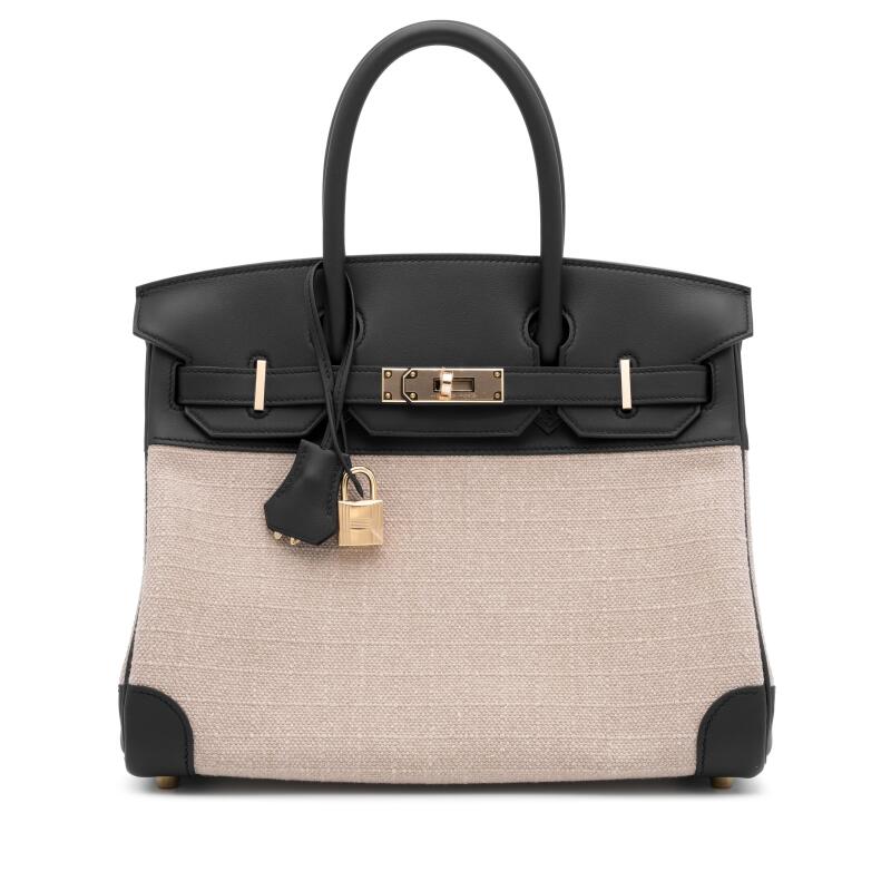 Hermès Limited Edition Black Swift and Ficelle Bivouac
