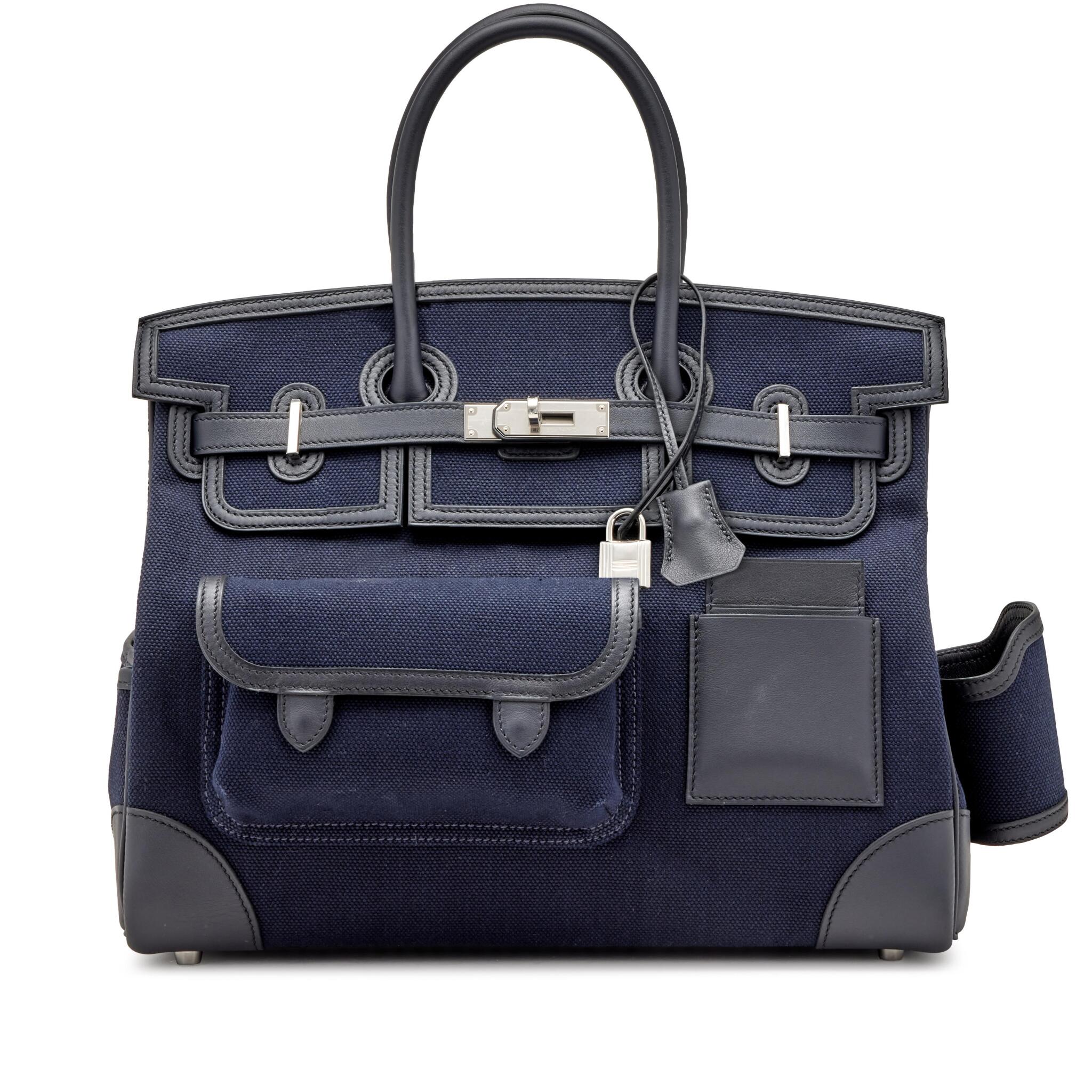 Hermès Limited Edition Bleu Marine Toile Goeland